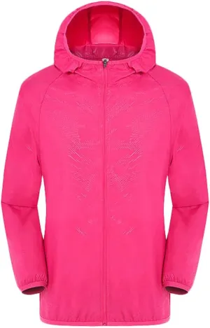 Men's Oversized Zip Up Raincoats Lightweight Waterproof Thin Outdoor Jackets with Hood Windbreaker