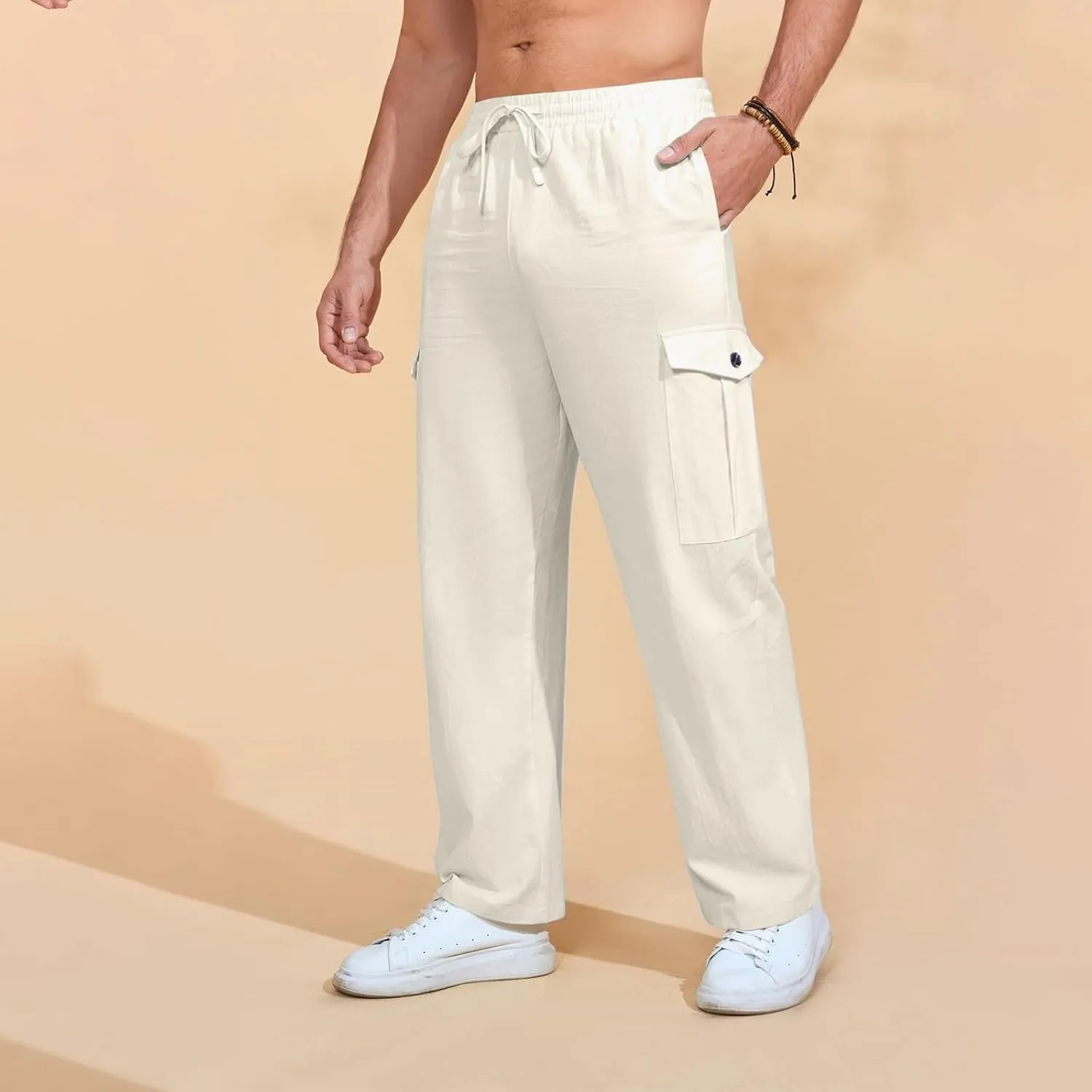 Mens Pants Stretch Workout Outdoor Water Resistant Casual Sweatpants Fishing Drawstring Ripstop Joggers