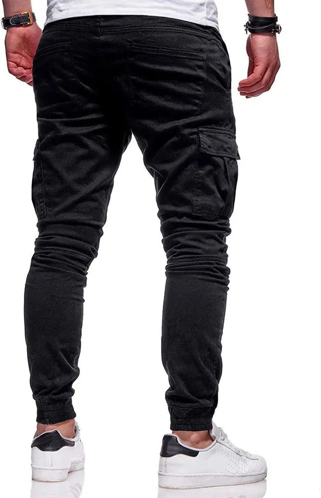 Mens Punk Pants Slim Fit Cargo Pants for Men Plus Size Cargo Pants Men Winter Sweat Pants Men School Pants Men