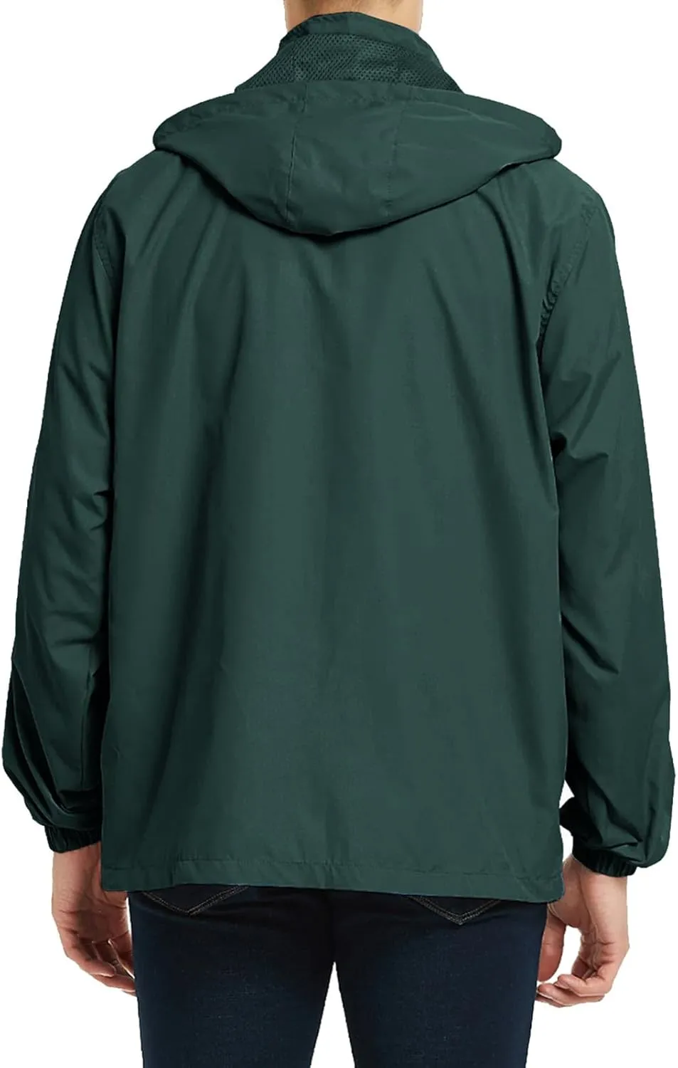 Mens Rain Jacket Lightweight Windbreaker Waterproof Raincoat Hooded Casual Coats for Hiking Travel Outdoor Packable