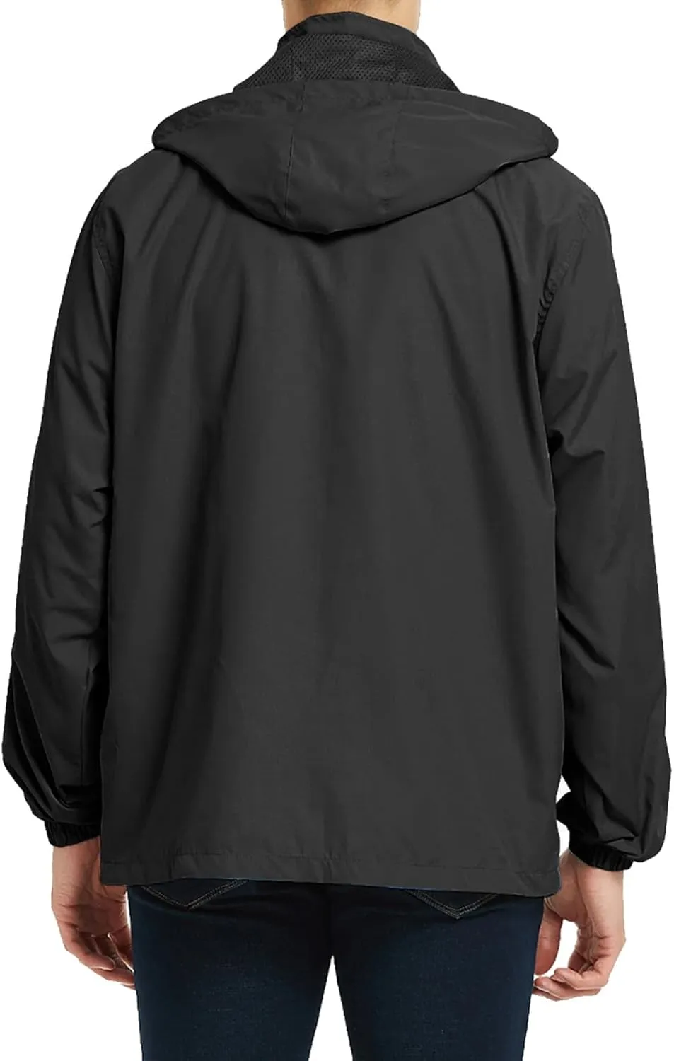 Mens Rain Jacket Lightweight Windbreaker Waterproof Raincoat Hooded Casual Coats for Hiking Travel Outdoor Packable