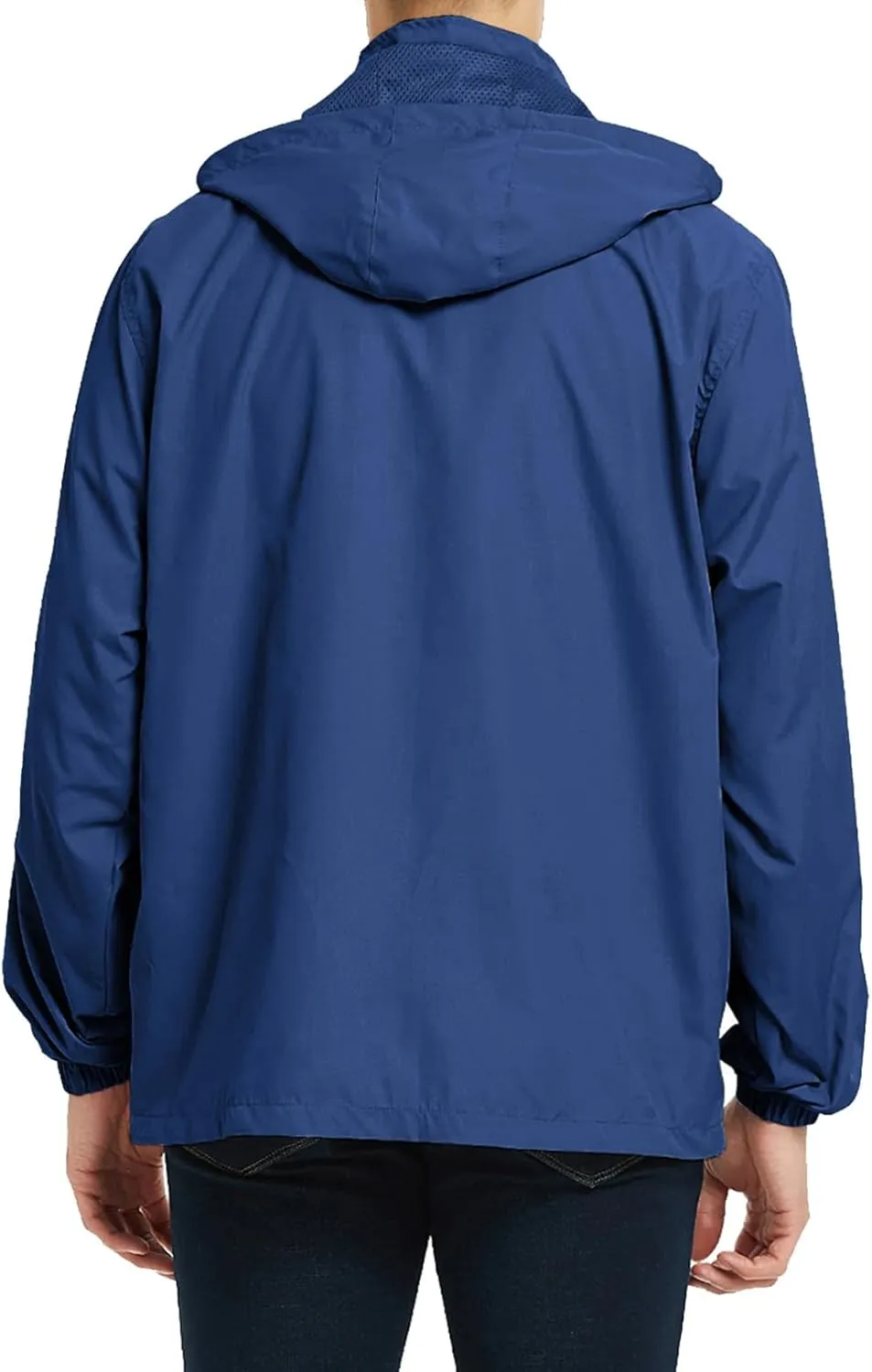 Mens Rain Jacket Lightweight Windbreaker Waterproof Raincoat Hooded Casual Coats for Hiking Travel Outdoor Packable