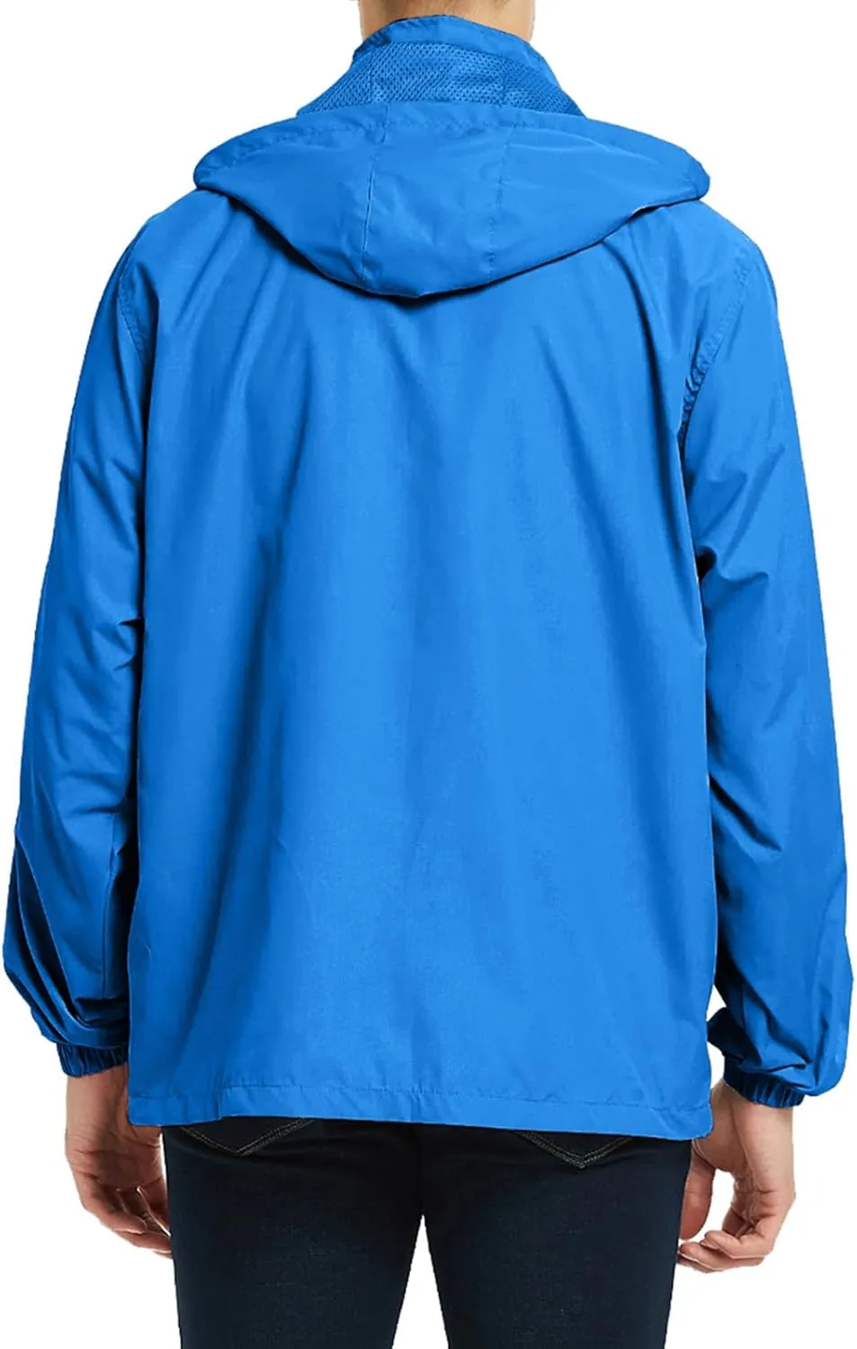 Mens Rain Jacket Lightweight Windbreaker Waterproof Raincoat Hooded Casual Coats for Hiking Travel Outdoor Packable