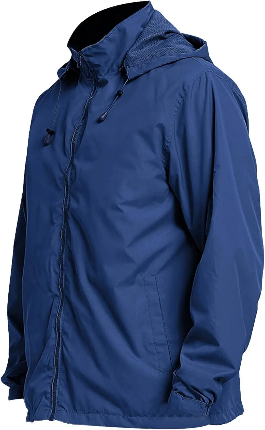 Mens Rain Jacket Lightweight Windbreaker Waterproof Raincoat Hooded Casual Coats for Hiking Travel Outdoor Packable