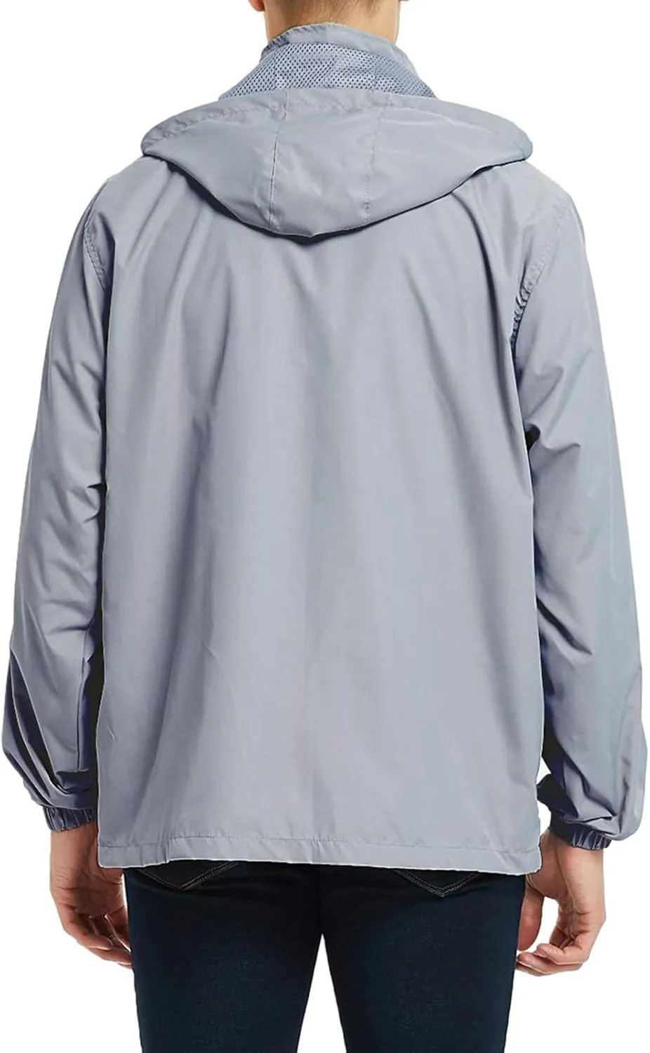 Mens Rain Jacket Lightweight Windbreaker Waterproof Raincoat Hooded Casual Coats for Hiking Travel Outdoor Packable