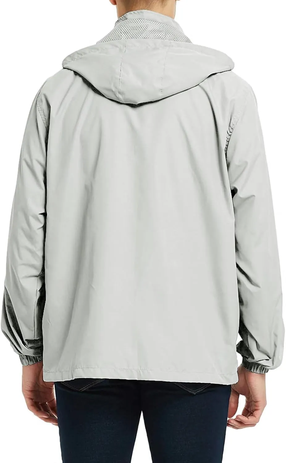 Mens Rain Jacket Lightweight Windbreaker Waterproof Raincoat Hooded Casual Coats for Hiking Travel Outdoor Packable