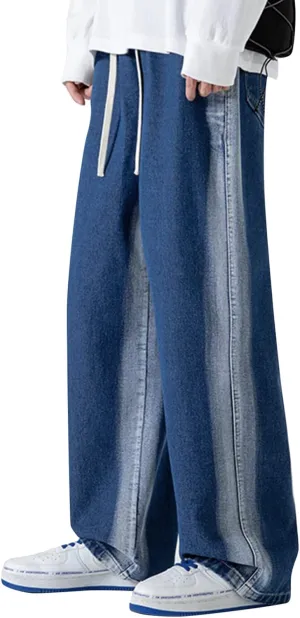 Mens Slim Fit Boot Cut Jeans Sports Pants with Pocket Fashion Long Pants Fit Cotton Jean Mens Straight Jeans Flex