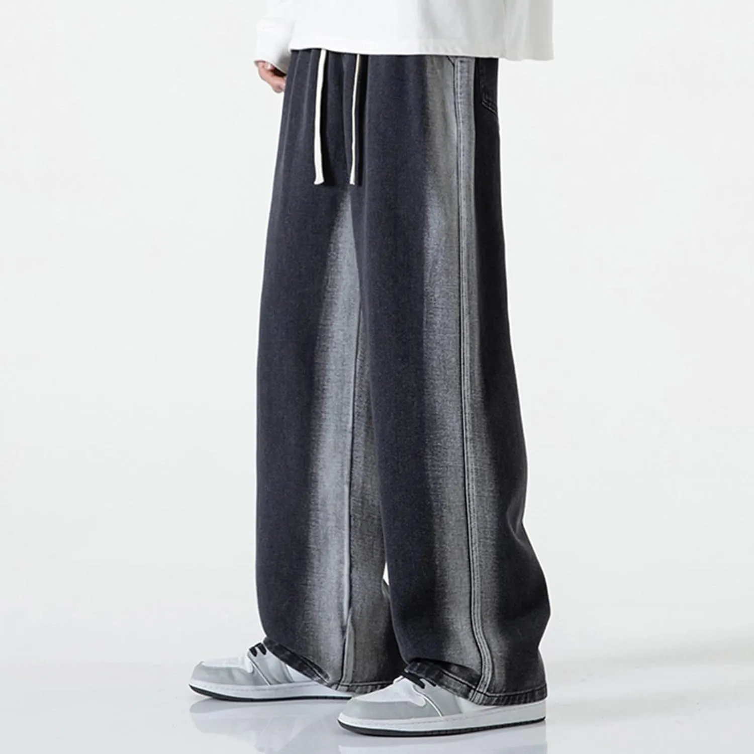 Mens Slim Fit Boot Cut Jeans Sports Pants with Pocket Fashion Long Pants Fit Cotton Jean Mens Straight Jeans Flex