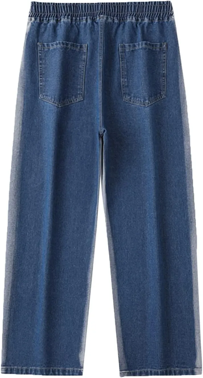 Mens Slim Fit Boot Cut Jeans Sports Pants with Pocket Fashion Long Pants Fit Cotton Jean Mens Straight Jeans Flex