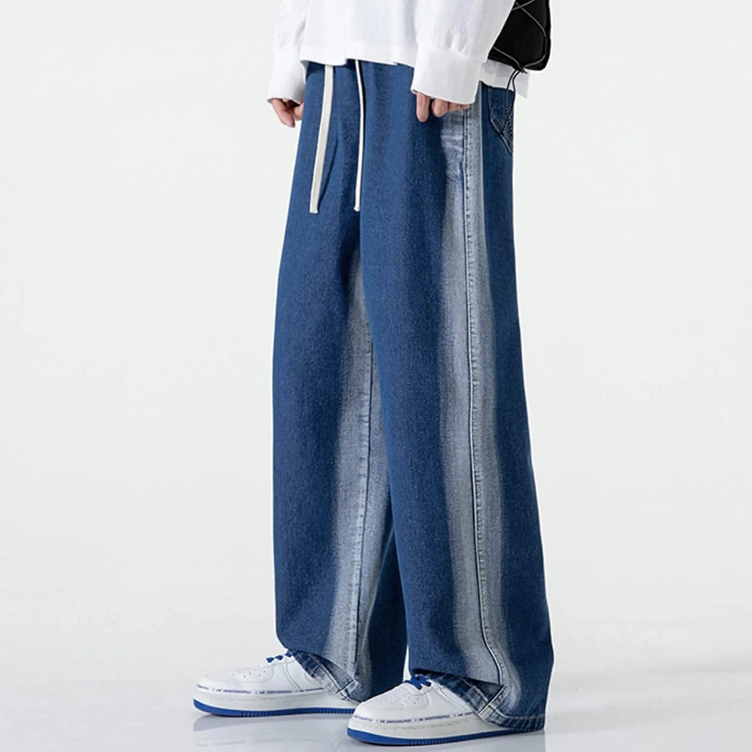 Mens Slim Fit Boot Cut Jeans Sports Pants with Pocket Fashion Long Pants Fit Cotton Jean Mens Straight Jeans Flex