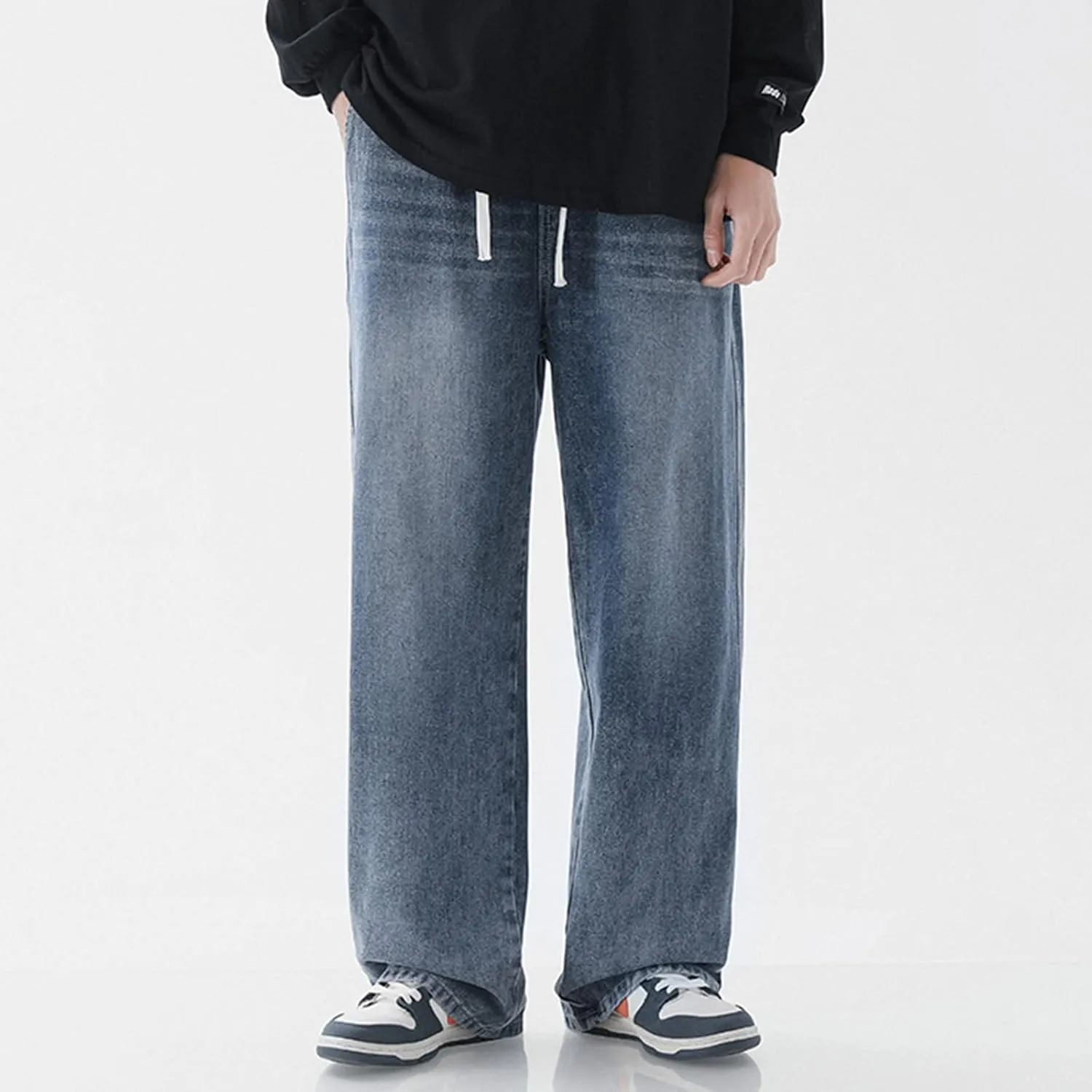Mens Slim Fit Boot Cut Jeans Sports Pants with Pocket Fashion Long Pants Fit Cotton Jean Mens Straight Jeans Flex