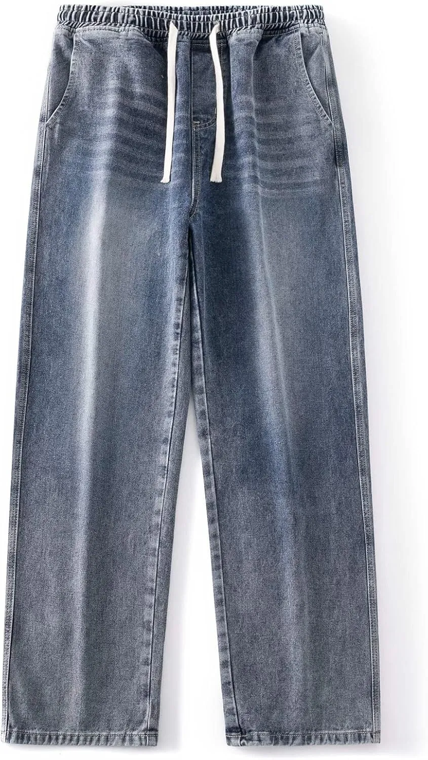 Mens Slim Fit Boot Cut Jeans Sports Pants with Pocket Fashion Long Pants Fit Cotton Jean Mens Straight Jeans Flex