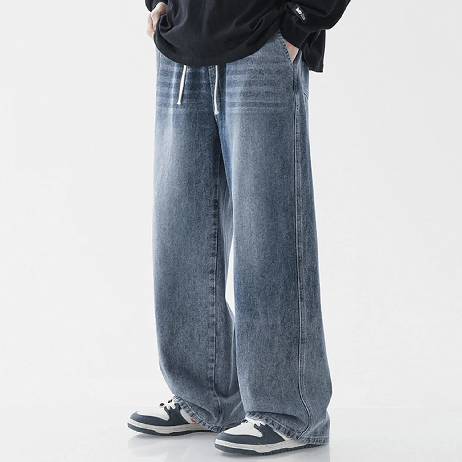 Mens Slim Fit Boot Cut Jeans Sports Pants with Pocket Fashion Long Pants Fit Cotton Jean Mens Straight Jeans Flex