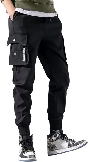 Men's Slim-Fit Stretch Cargo Pant Cotton Pocket Multi Color Large Sanitary Mens Work Athletic Fishing Pants with Pockets