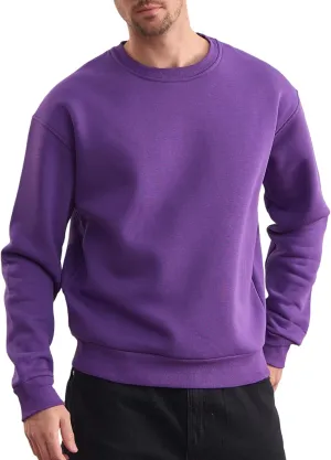 Men's Soft Crewneck Sweatshirt Breathable Crew Neck Pullover Outdoor Athletic Long Sleeve Sweatshirts