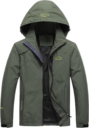 Men'S Softshell Hood Jacket For Windproof Sportswear Training Hiking Hoodies Outdoor Coat Hooded Tops With Pockets