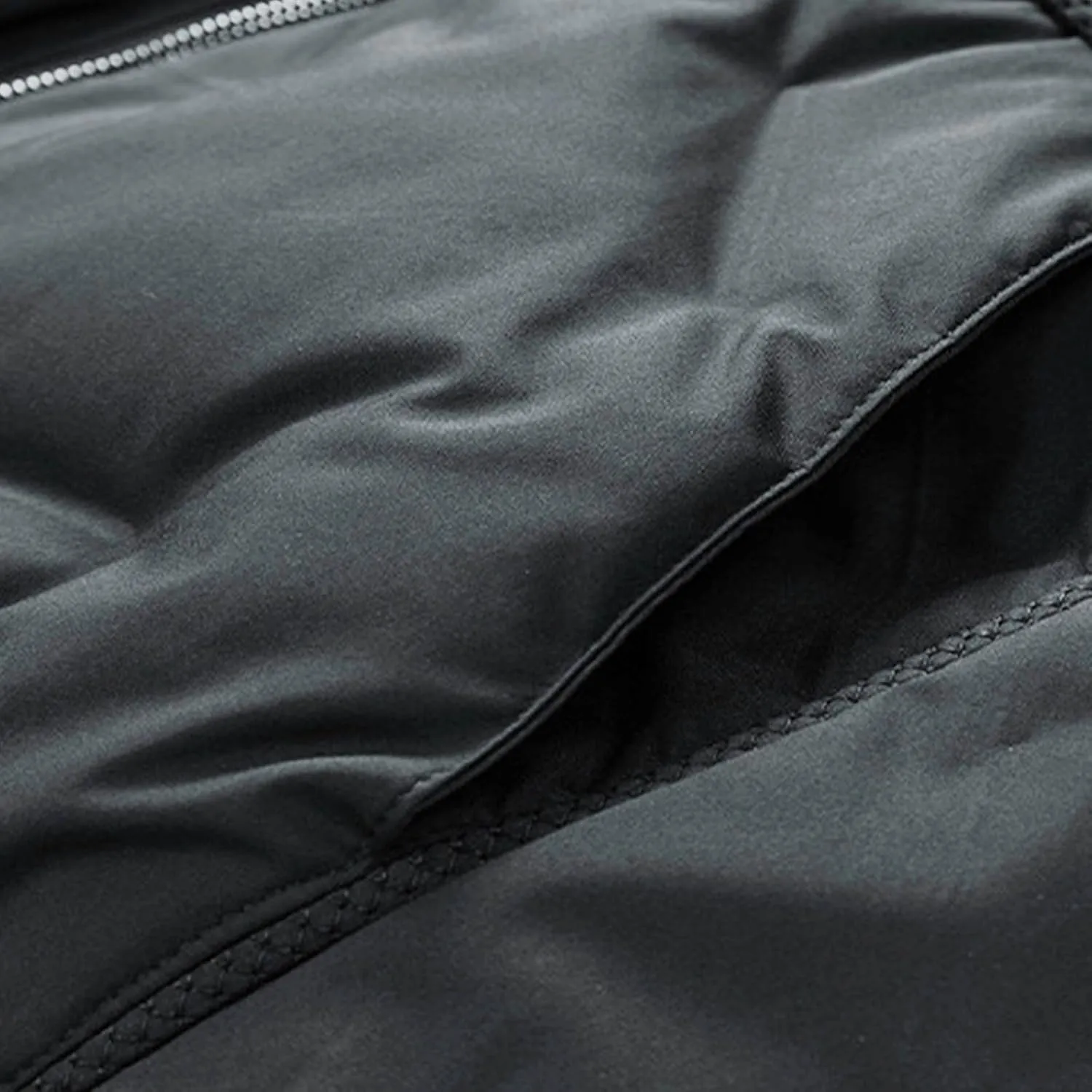 Mens Varsity Bomber Jackets, Windproof Padded Warm Winter Sportswear, Full Zip Casual Coats with Streetwear