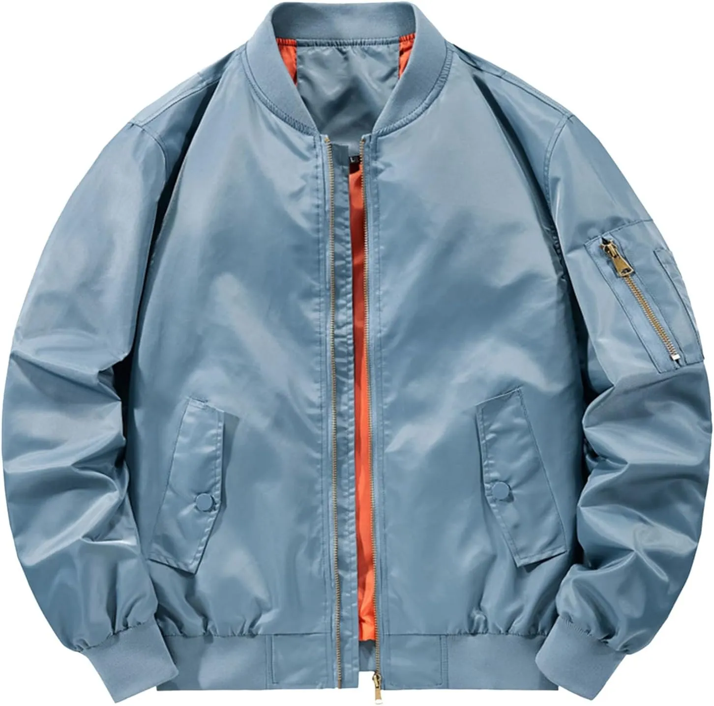 Men'S Vintage Softshell Bomber Jacket Fleece Lined Tactical Zip Up Jacket Lightweight Fall Winter Windbreaker