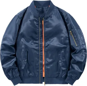 Men'S Vintage Softshell Bomber Jacket Fleece Lined Tactical Zip Up Jacket Lightweight Fall Winter Windbreaker