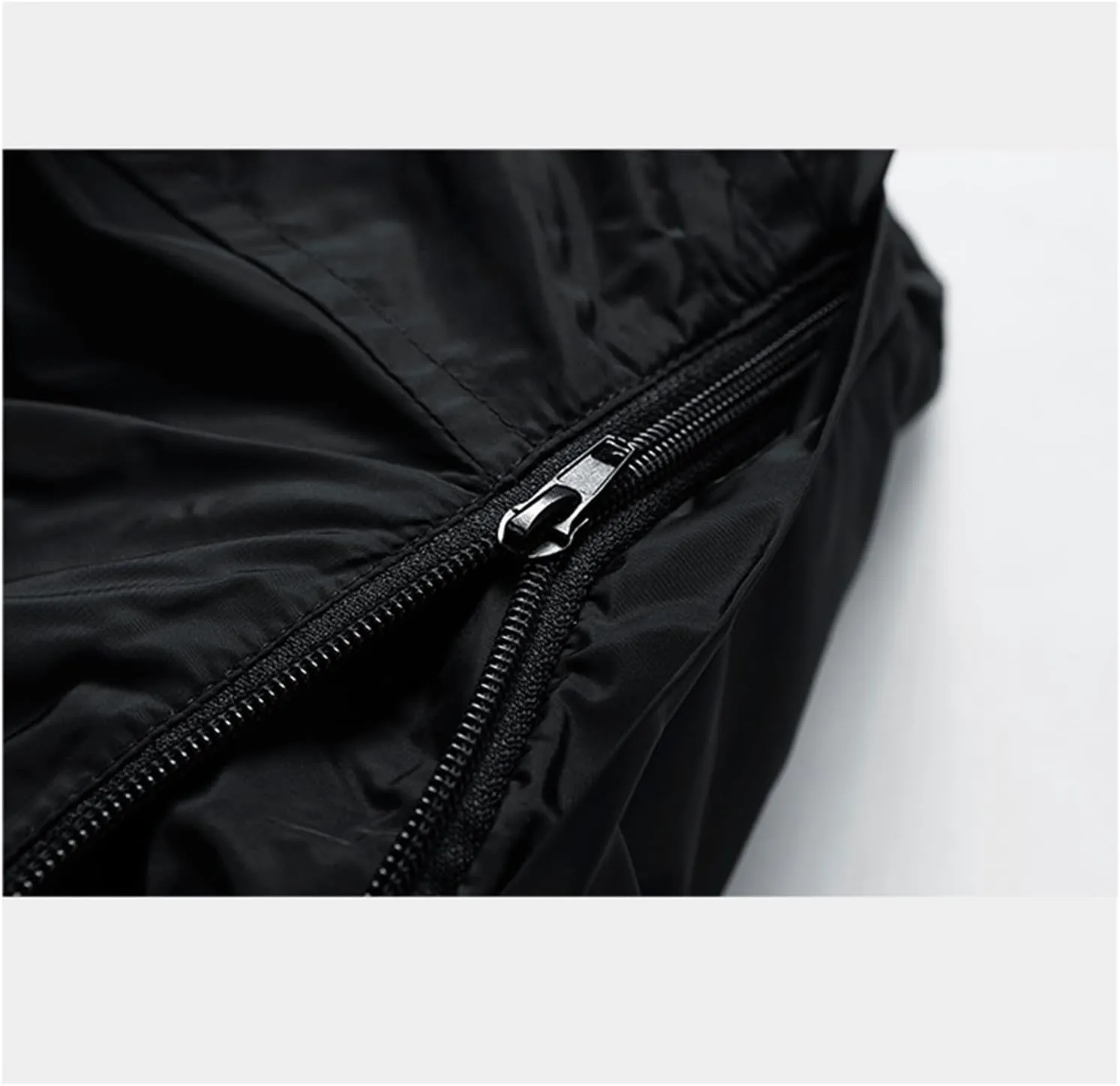Mens Windproof Bomber Jacket Casual Slim Fit Hooded Windbreaker Jacket Windproof Full Zip Up with Zipper Stand Collar Jacket
