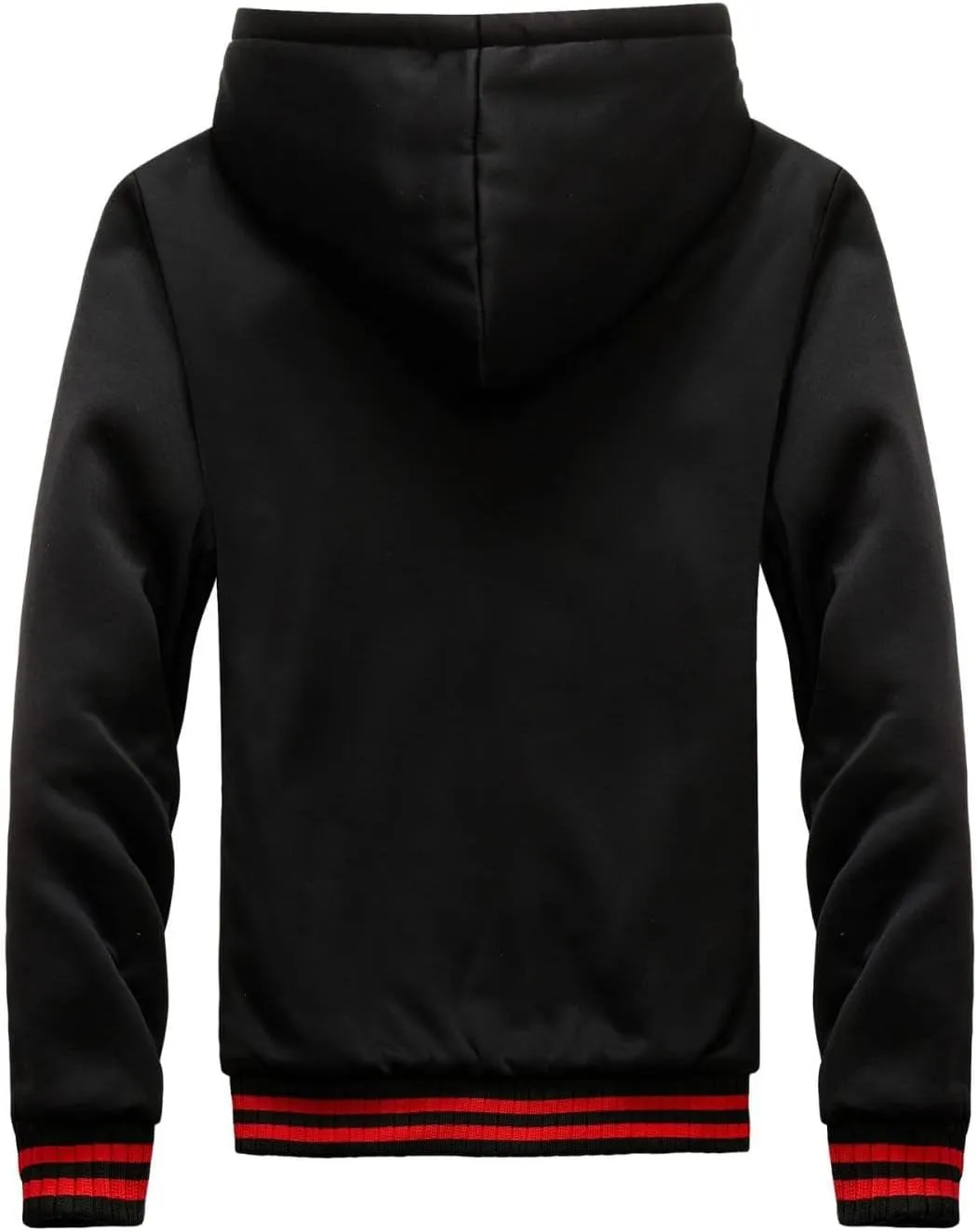 Men's Winter Full Zip Pullover Fleece Hoodie Jackets Thick Wool Sherpa Lined Fleece Hoodie Jackets Comfortable Sweatshirt