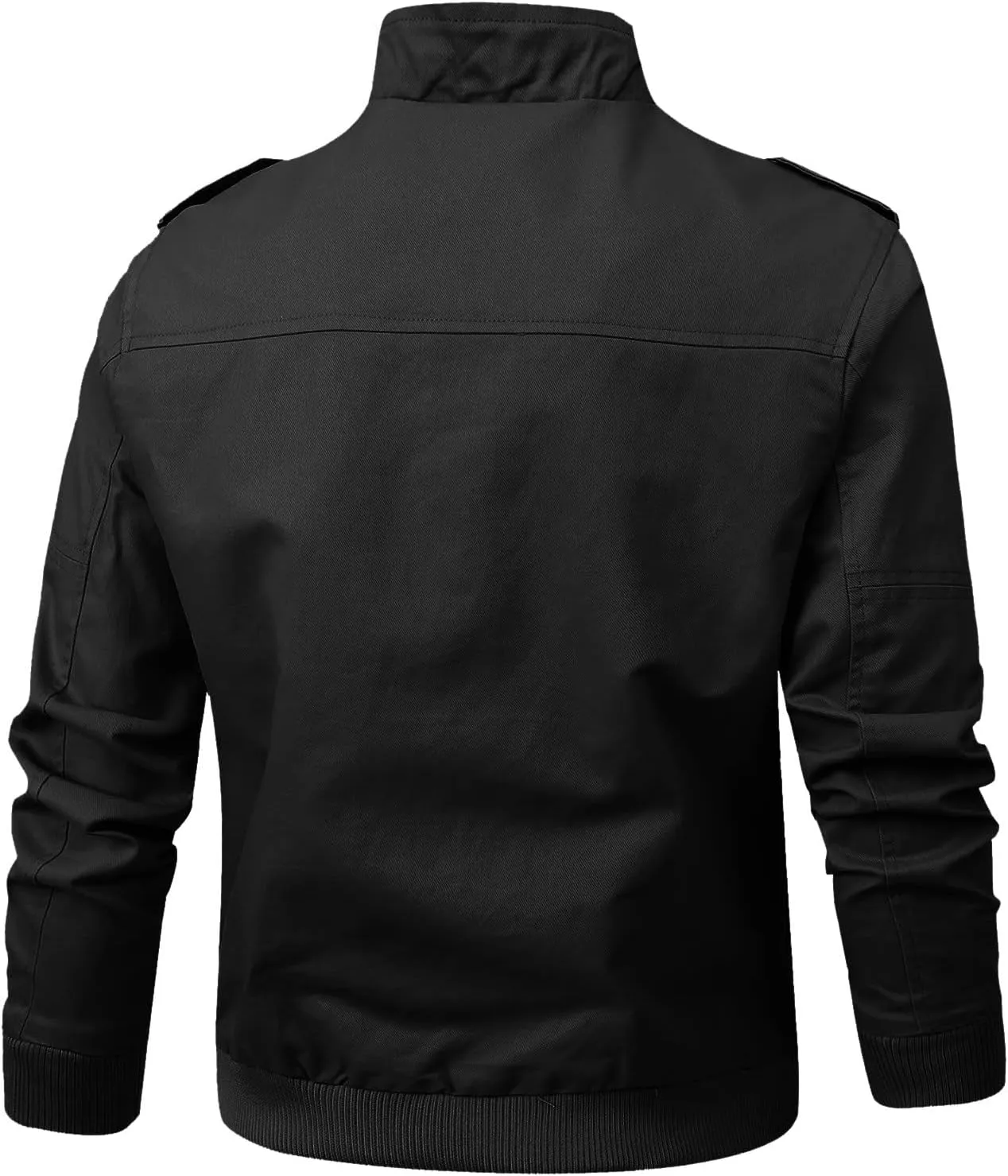 MIDOO Jackets for Men Fashion Casual Casual Solid Color Zipper Pocket Coat Jacket Water Resistant Outdoor Sportswear