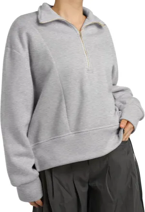 OBEEII Half Zip Sweatshirts for Women, Quarter Zip Long Sleeve Hoodies Sweaters Fleece Pullover Top Fall Winter Clothes