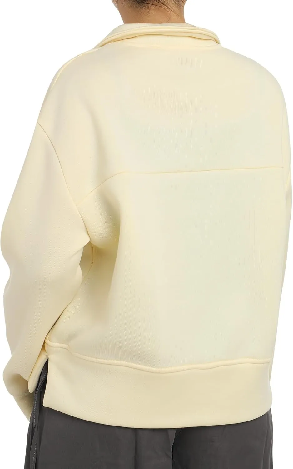 OBEEII Half Zip Sweatshirts for Women, Quarter Zip Long Sleeve Hoodies Sweaters Fleece Pullover Top Fall Winter Clothes