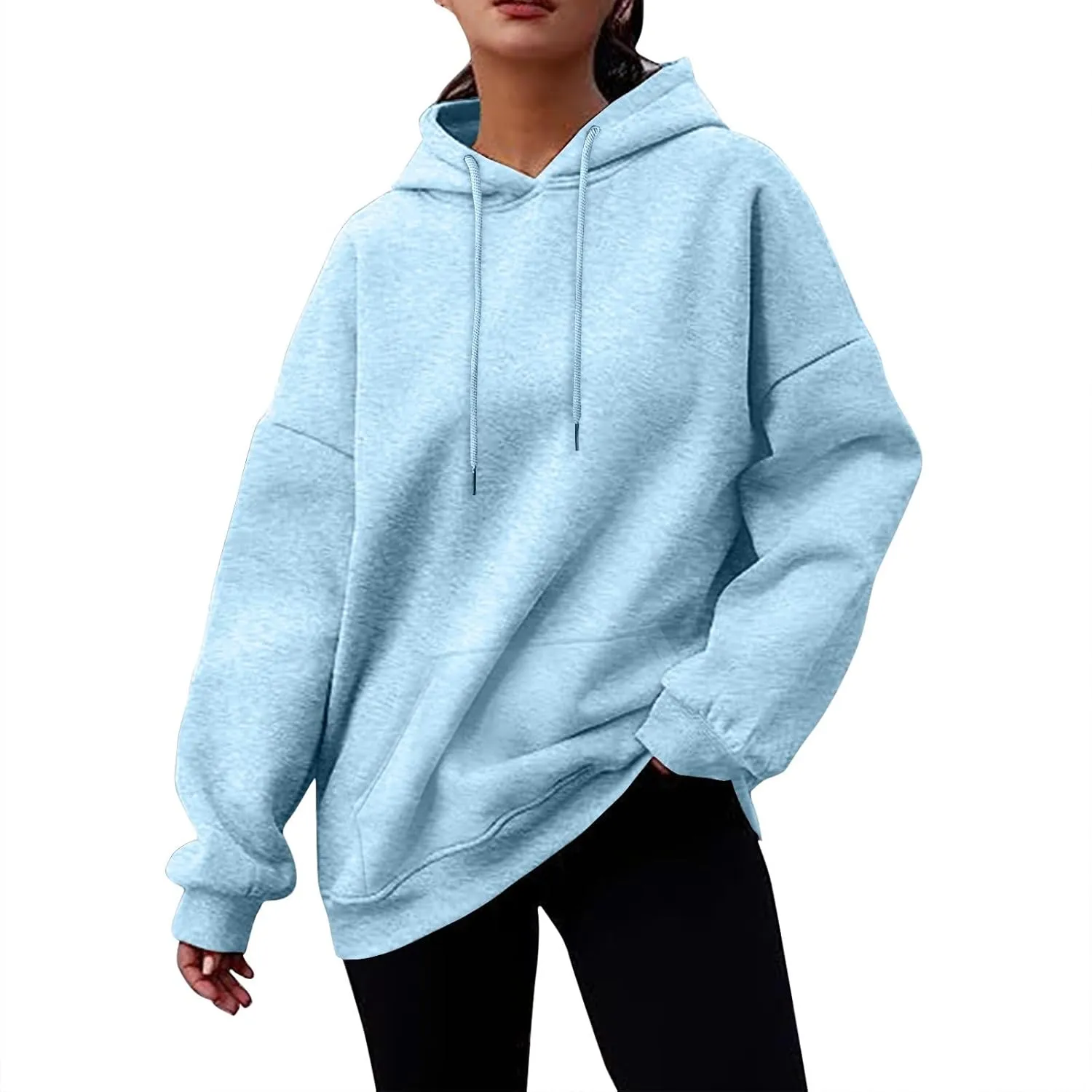 Oversized Hoodies for Women Trendy 2024 Fall Hooded Sweatshirt Drawstring Fleece Pullover Hoodie Cute Preppy Clothes