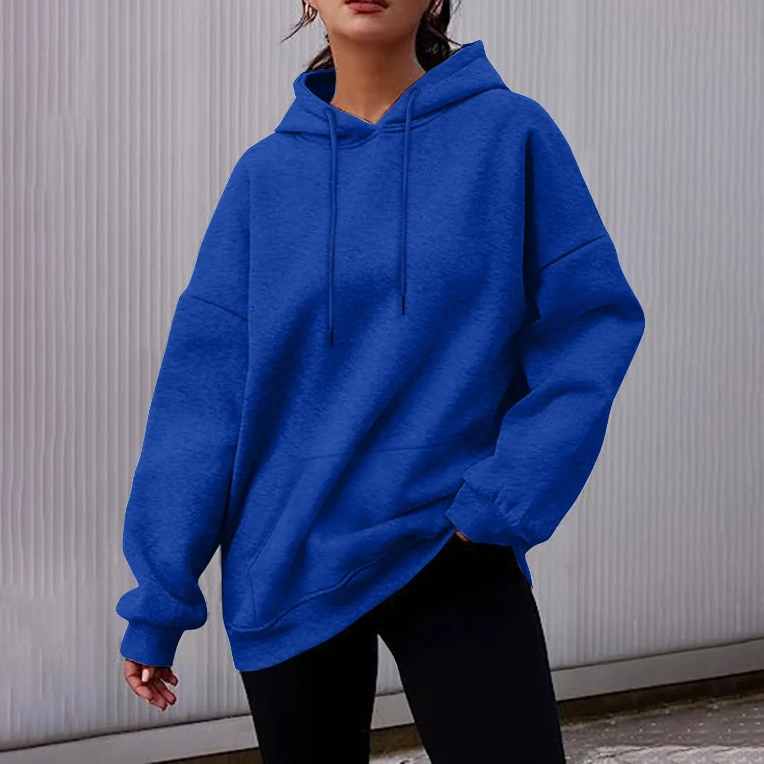 Oversized Hoodies for Women Trendy 2024 Fall Hooded Sweatshirt Drawstring Fleece Pullover Hoodie Cute Preppy Clothes