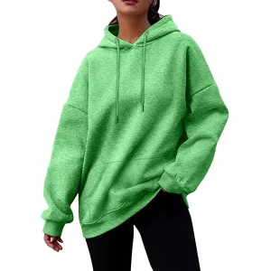 Oversized Hoodies for Women Trendy 2024 Fall Hooded Sweatshirt Drawstring Fleece Pullover Hoodie Cute Preppy Clothes
