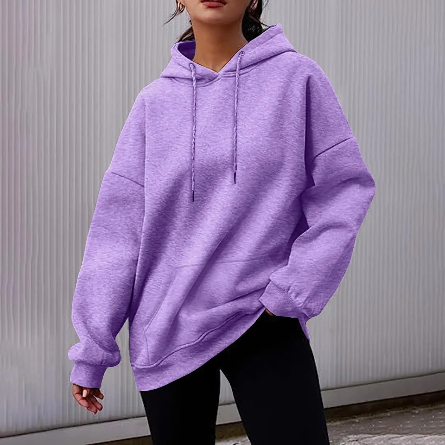 Oversized Hoodies for Women Trendy 2024 Fall Hooded Sweatshirt Drawstring Fleece Pullover Hoodie Cute Preppy Clothes