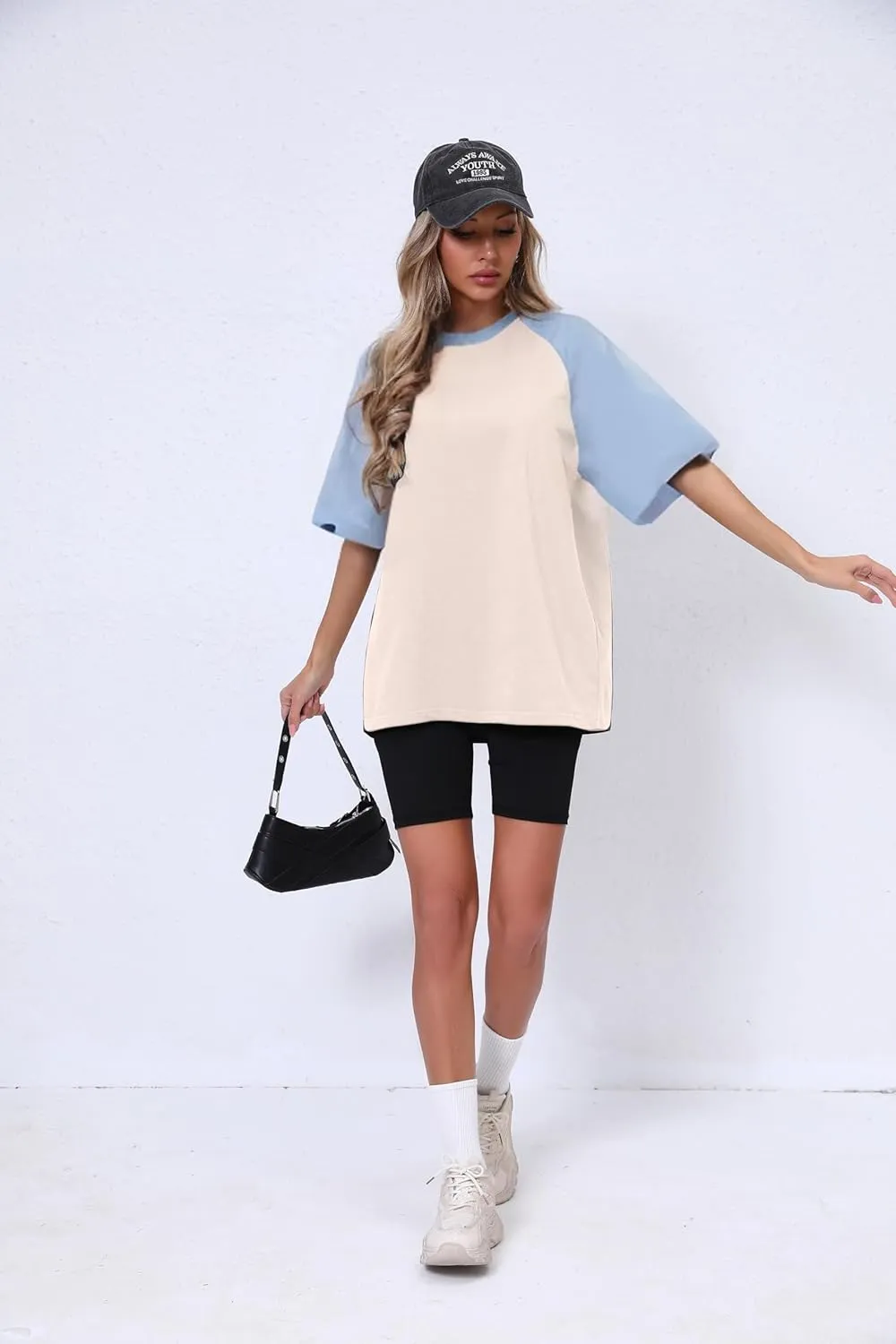 Oversized Short Sleeve T Shirts for Women Summer Workout Casual Tops Loose Fit Cute Basic Tees