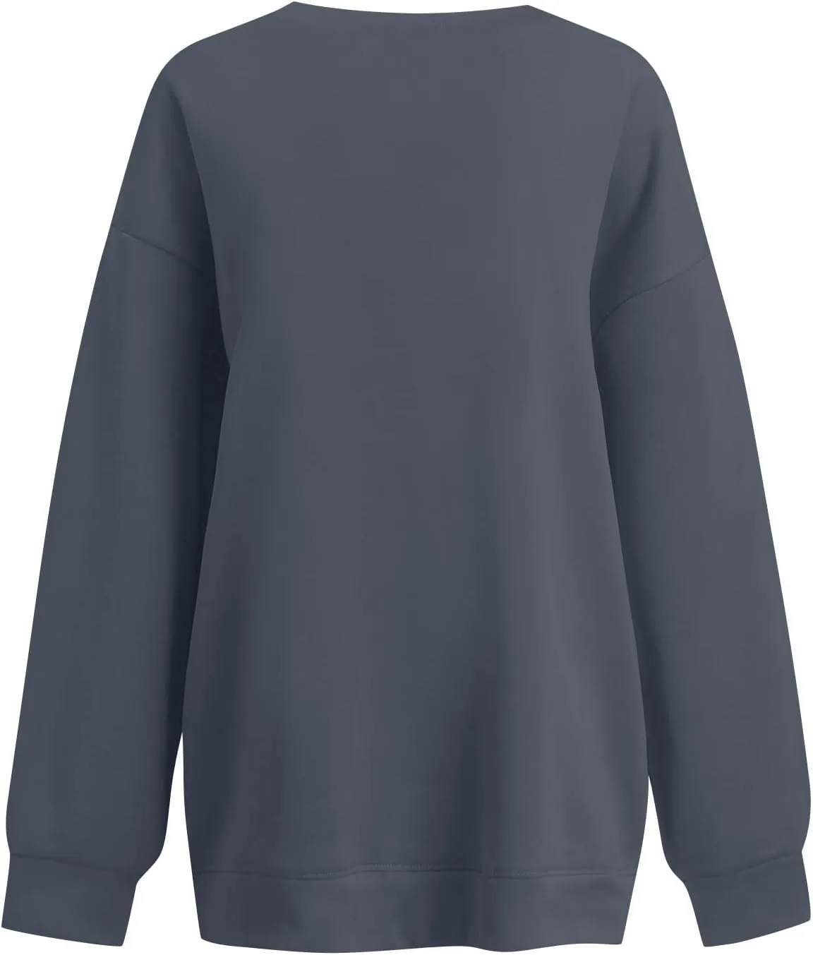 Oversized V Neck Sweatshirt Women Cute Teen Long Sleeve Sweat Shirts Y2k Tops Casual Workout Fleece Pullover Sweaters