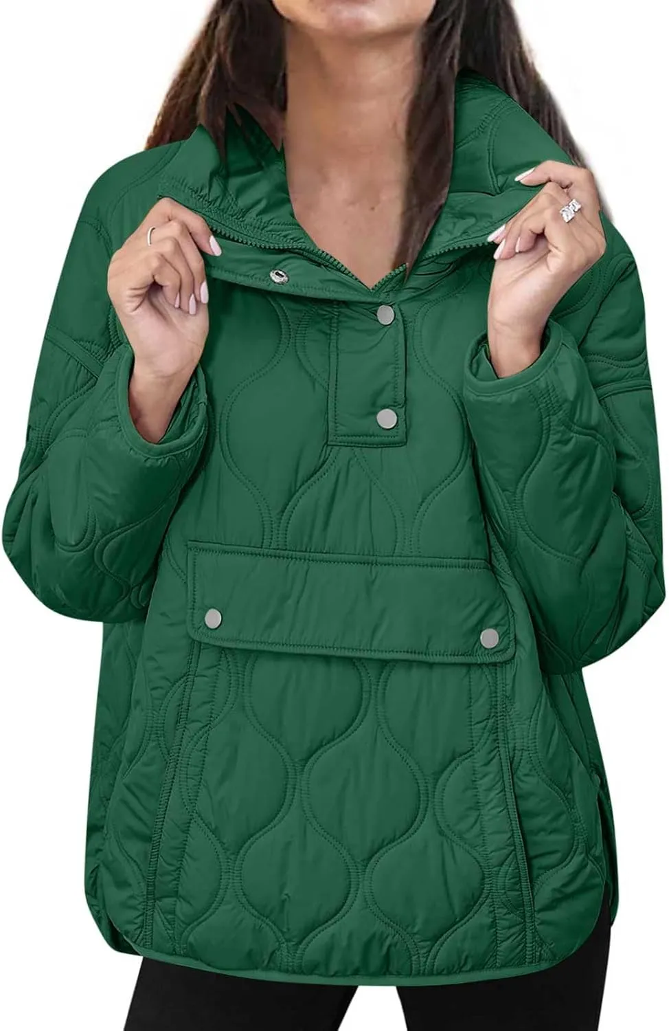 Parkas for Women Hooded Oversized Puffer Jacket Warm Thick Long Outwear 2025 Daily Casual Fashion Coat with Pocket