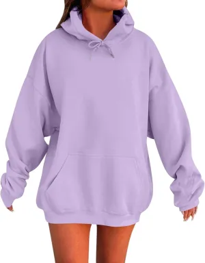 Plus Size Hoodies for Women Oversized Comfy Fleece Sweatshirts Casual Hooded Pullover Sweaters Long Sweatshirts
