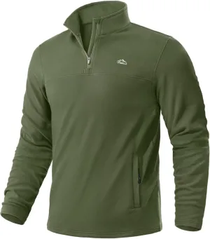 Pudolla Men's 1/4 Zip Pullover Sweatshirts Fleece Warm Soft Sweatshirts with Pockets for Running Athletic Workout Golf
