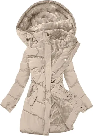 Puffer Jacket Womens Fleece Lined Thicken Parka Button Down Cotton Warm Fashion Casual Coats 2024 Outfits with Pockets