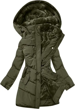 Puffer Jacket Womens Fleece Lined Thicken Parka Button Down Cotton Warm Fashion Casual Coats 2024 Outfits with Pockets