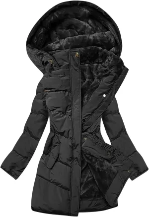 Puffer Jacket Womens Fleece Lined Thicken Parka Button Down Cotton Warm Fashion Casual Coats 2024 Outfits with Pockets