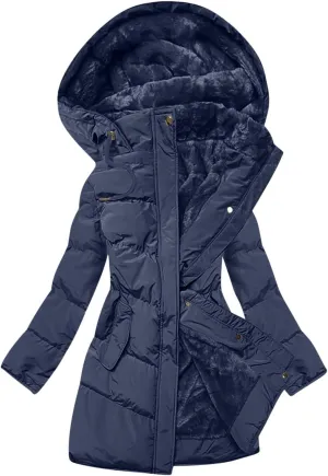 Puffer Jacket Womens Fleece Lined Thicken Parka Button Down Cotton Warm Fashion Casual Coats 2024 Outfits with Pockets