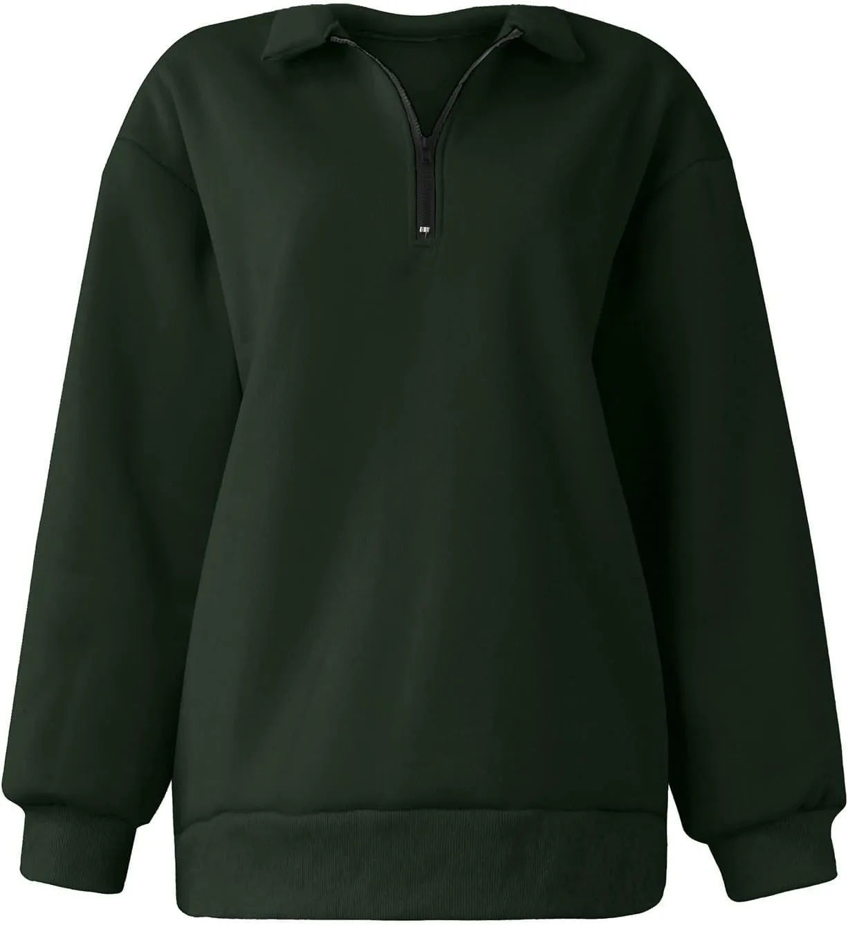 Quarter Zip Pullover Women Loose Fit Fleece Oversized Sweatshirt Comfy Half Zip Lightweight Sweatshirts Fall Clothes