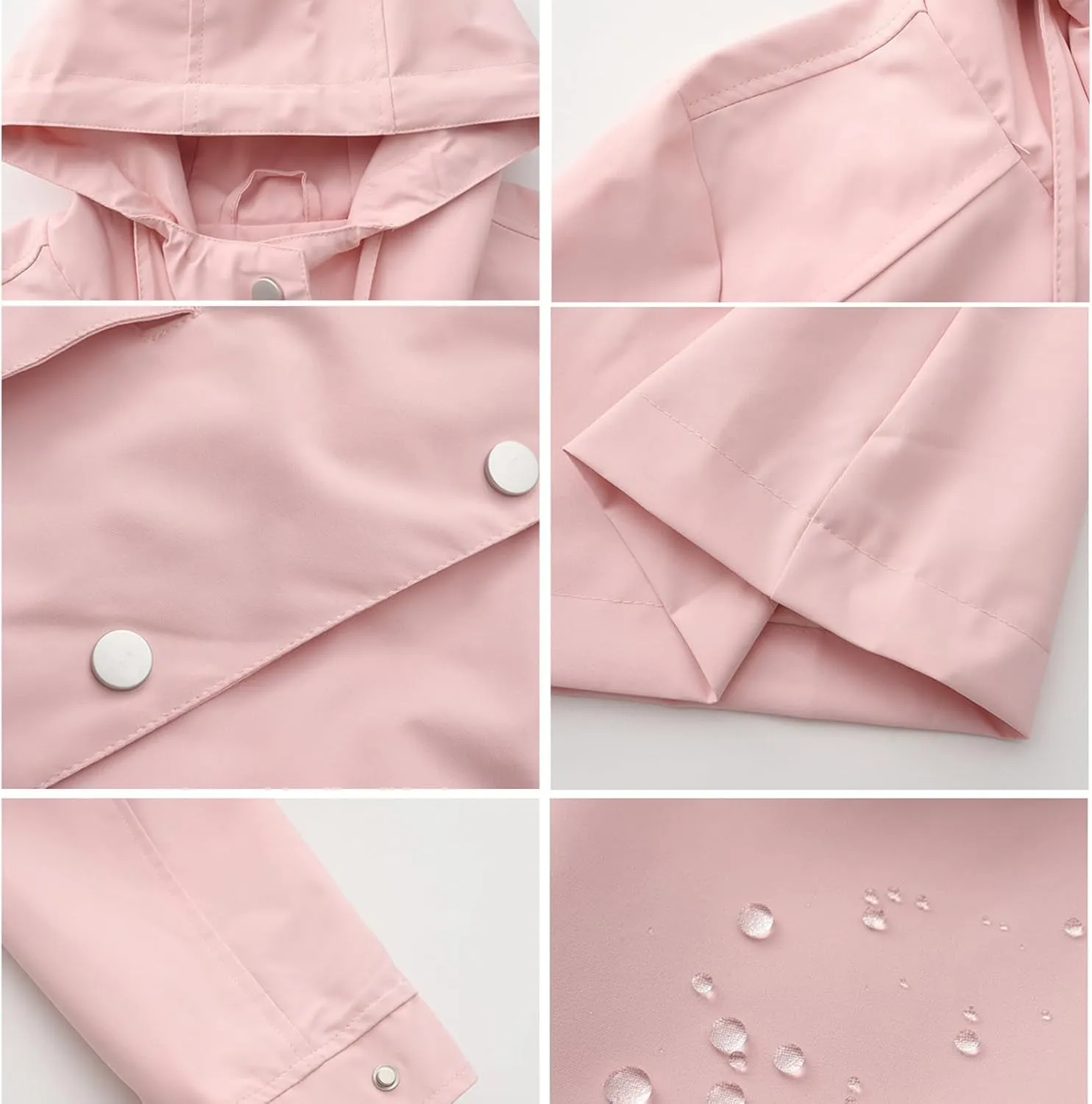 Rain Jacket Women Lightweight Waterproof Raincoat Hooded Windbreaker Waterproof Jackets with Pockets 2024