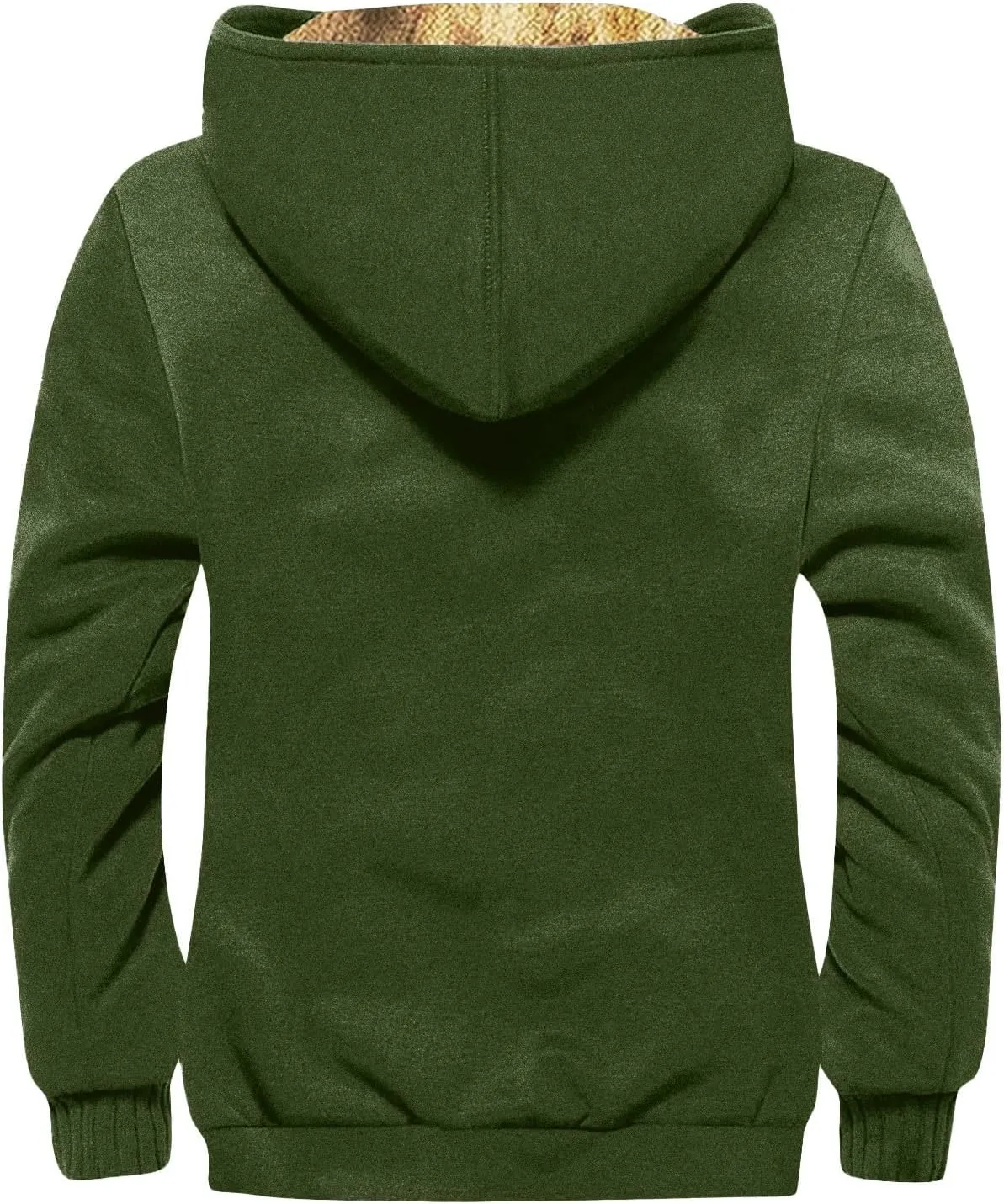 RTRDE Men's Winter Coats Thick Sherpa Lined Zip Fleece Hoodie Jacket Coat Outwear Chamarra Para Hombre, M-7XL