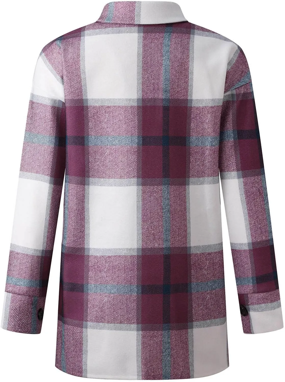 SHAOBGE Womens Plaid Shacket Fall Jacket Fleece Lined Button Down Peacoats Plaid Lapel Casual Coats Y2K Shirt Jackets 2023
