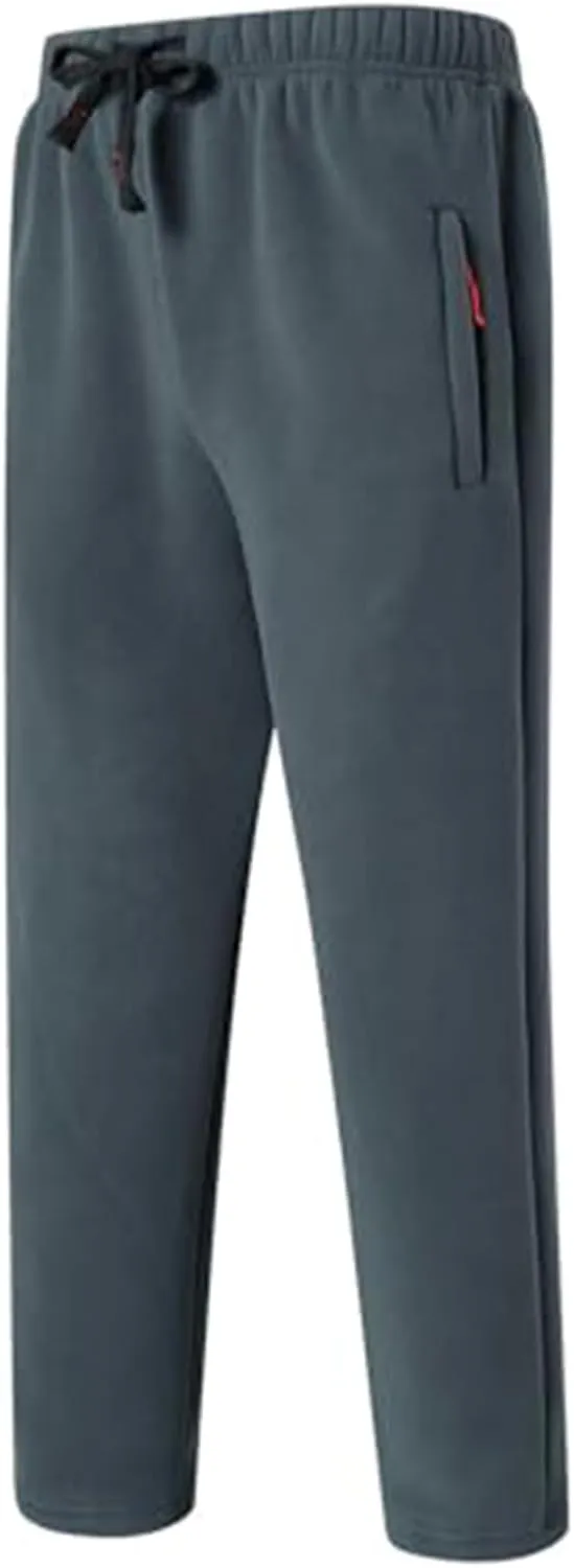 Sherpa Lined Sweatpants Men Heavyweight Drawstring Waist Fleece Lined Joggers Thick Athletic Winter Warm Track Pants
