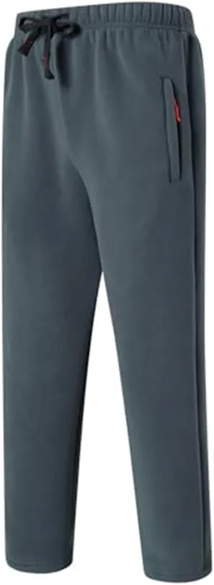 Sherpa Lined Sweatpants Men Heavyweight Drawstring Waist Fleece Lined Joggers Thick Athletic Winter Warm Track Pants