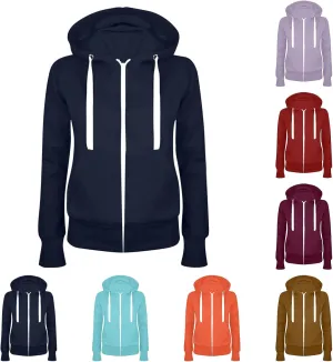 SMIDOW Full Zip Up Hoodies For Women Fall Fashion 2023 Fleece Lightweight Jackets Casual Loose Hooded Pullover Sweatshirts