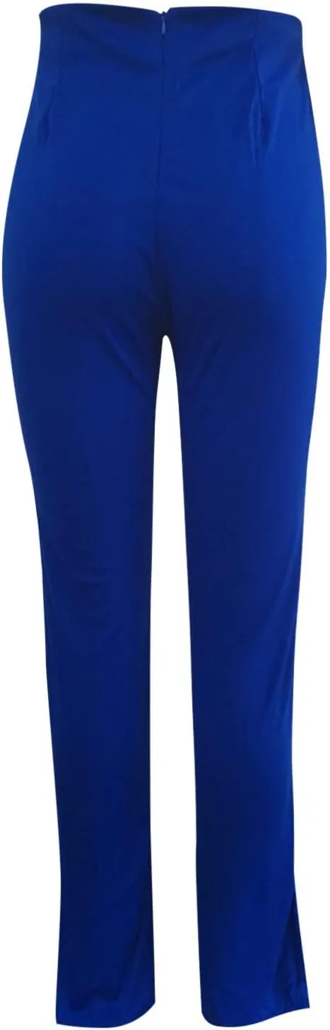 Stylish Elastic High Waist Straight Wide Leg Trousers for Womens Casual Lightweight Solid Color Soft Comfortable Button Pants