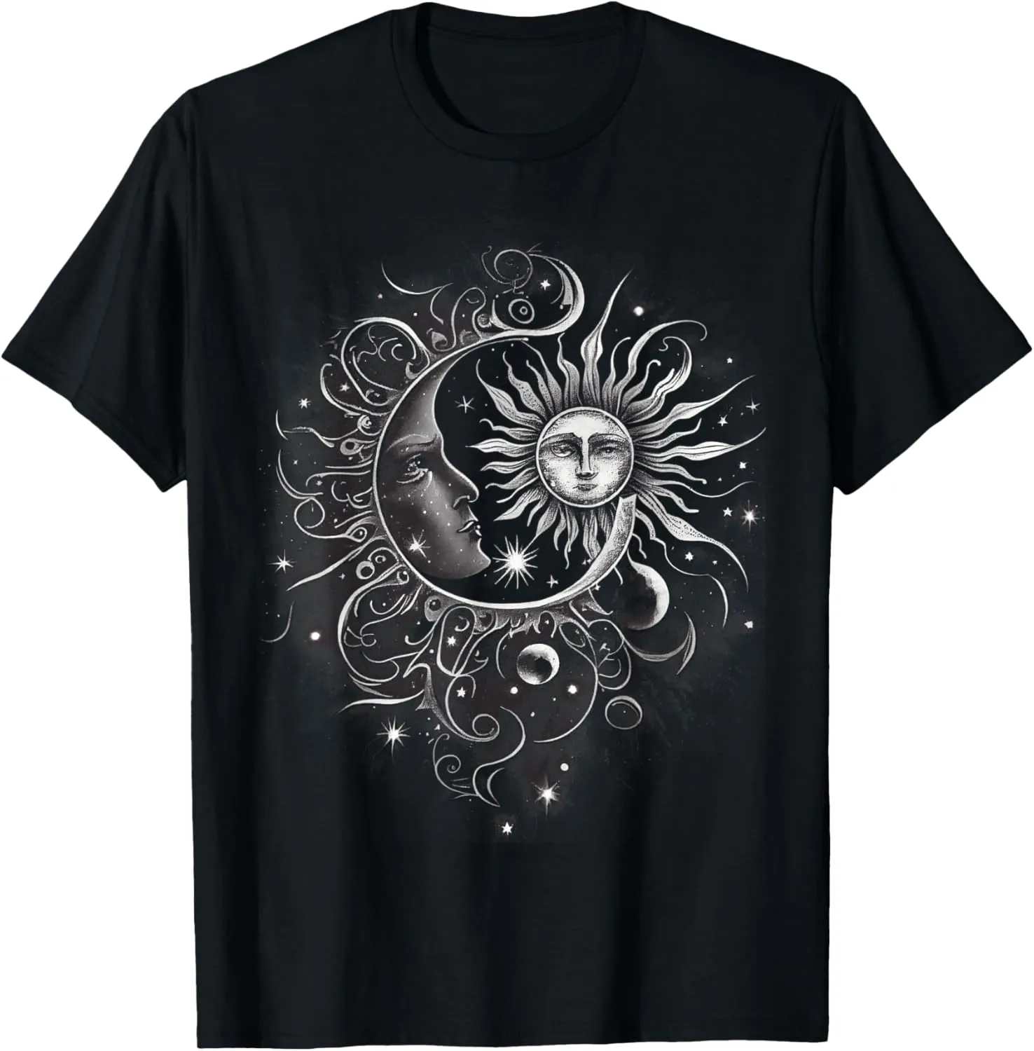 Sun And Moon Graphic Tees Men Women Boys Girls T-Shirt